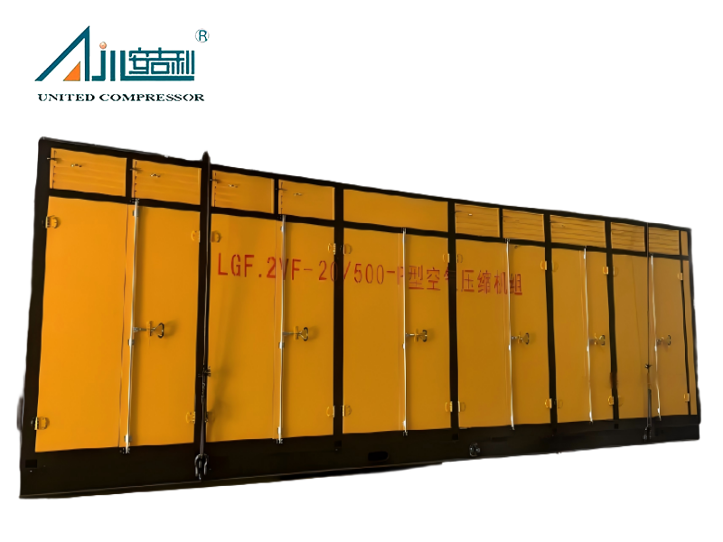 Sistema de compressor de ar de alta pressão em tandem de pistão de parafuso