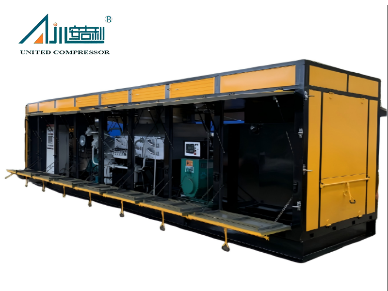 Tipo compressor do patim da unidade de compressão do nitrogênio 50MPa de pistão de ar