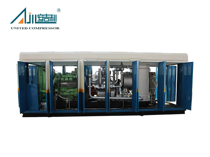 Compressor de pistão de ar diesel tipo W de alta pressão de 10m³/min