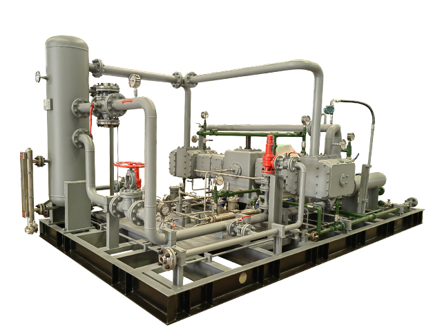 Compressor de pistão de CO2 de operação silenciosa, com eficiência energética