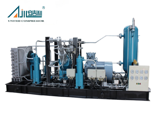 Estações de abastecimento de gás de compressor de pistão de GNV sem óleo de alta pressão